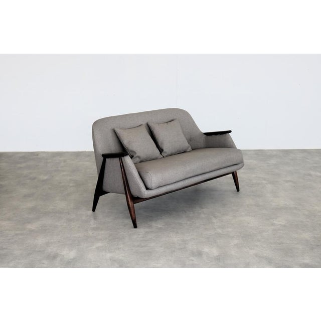Wood Vintage Seating Area Armchair and Sofa by Svante Skogh for Asko, 1950s, Set of 2 For Sale - Image 7 of 18