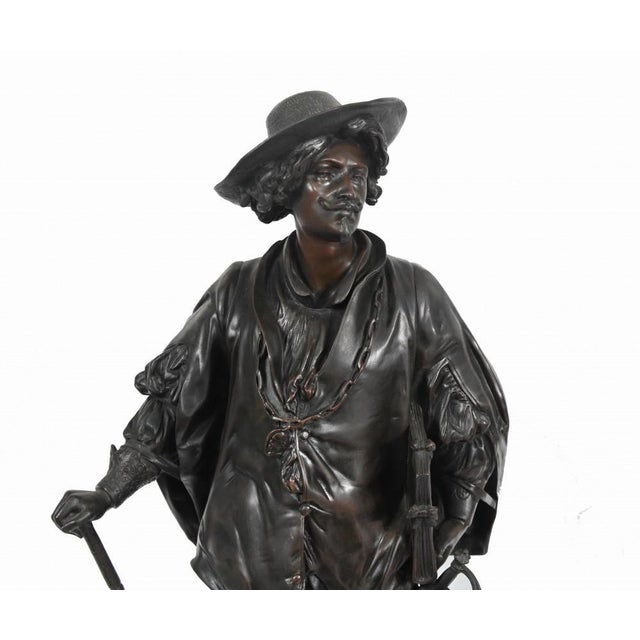 Bronze Statues Rubens and Van Dyck by Jean Jules Salmson, Set of 2 For Sale - Image 11 of 13