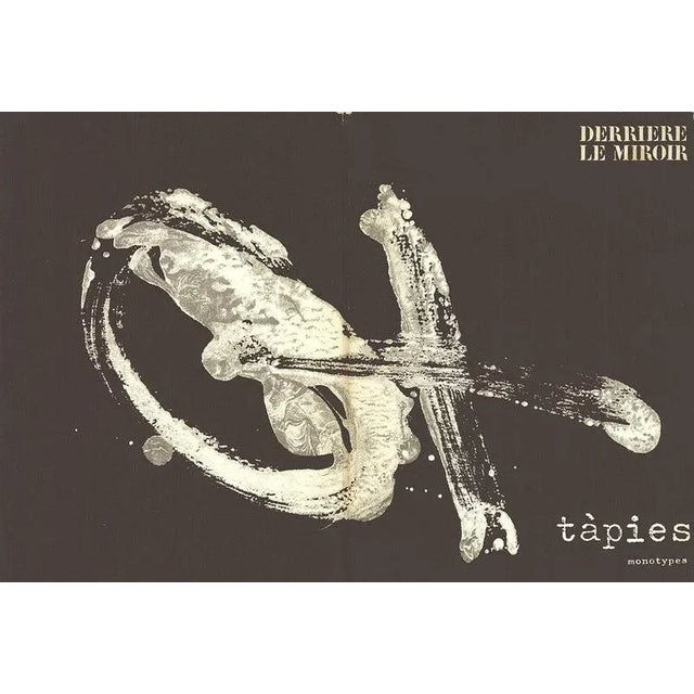 Expressionism 1974 Antoni Tapies 'DLM Cover No. 210' Expressionism White,Black & White Lithograph For Sale - Image 3 of 3