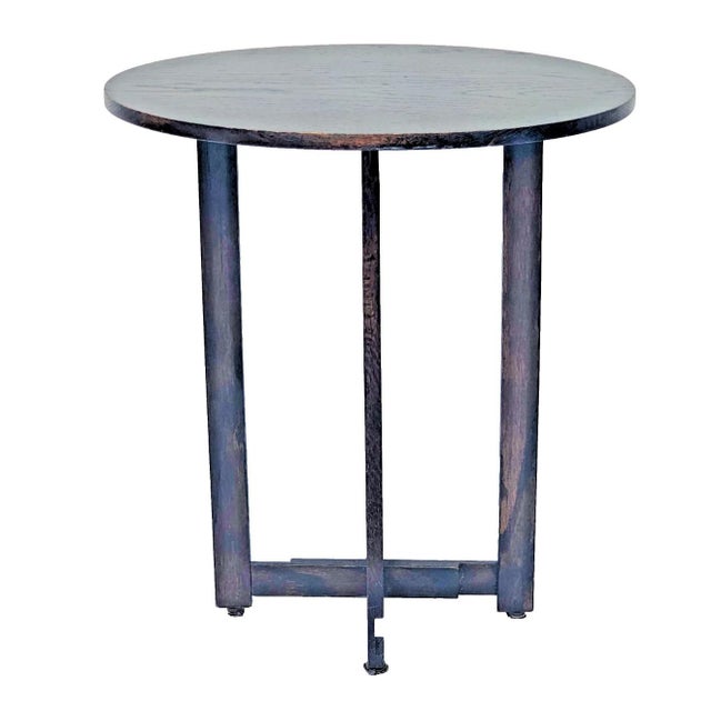 Wood Vintage McGuire Dark Oak Mission Style Gateleg Folding Table, Signed 1964 For Sale - Image 7 of 17