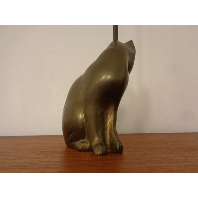 Large Cat Brass Door Stopper, 1960s For Sale - Image 13 of 18