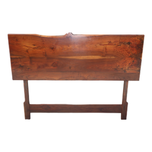 California Studio Craft Claro Walnut Live Edge Queen Headboard, 1990s