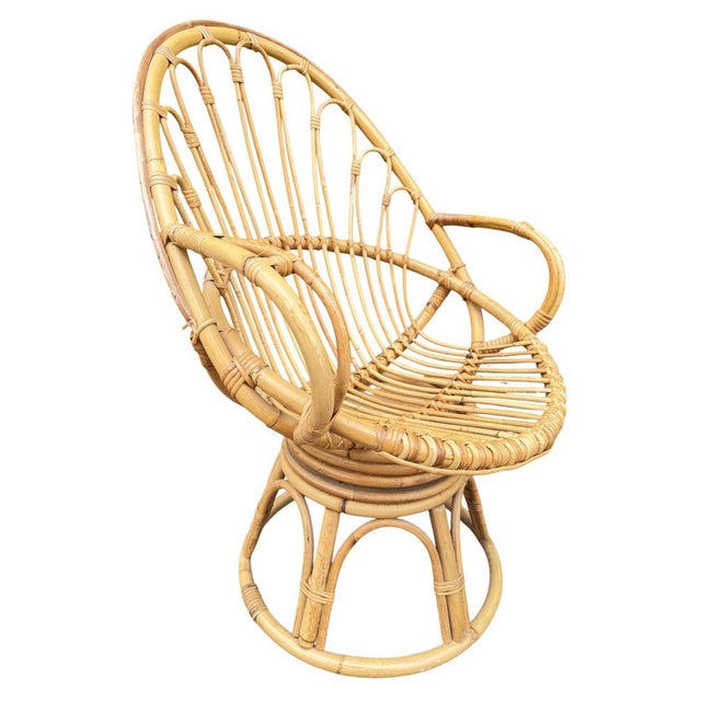 1960s Rattan Egg Chairs, 1960s, France, Set of 2 For Sale - Image 5 of 16