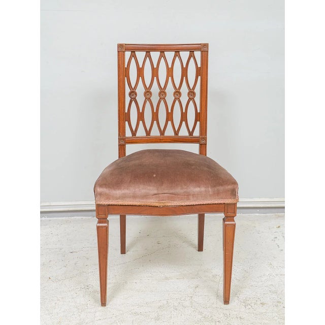 Neoclassical Set of Eight Continental Dining Chairs in the Neoclassic Manner For Sale - Image 3 of 11