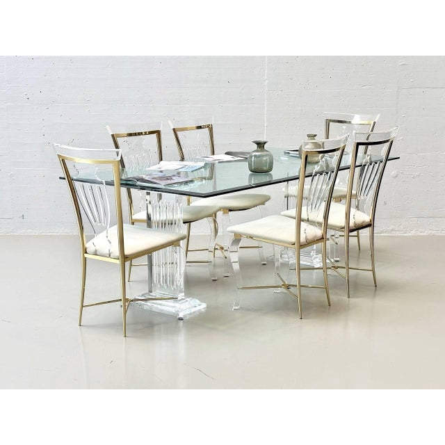 Vintage Table and Chairs by Fabianart for Vereinigte Werkstätten, 1980s, Set of 7 For Sale - Image 4 of 18