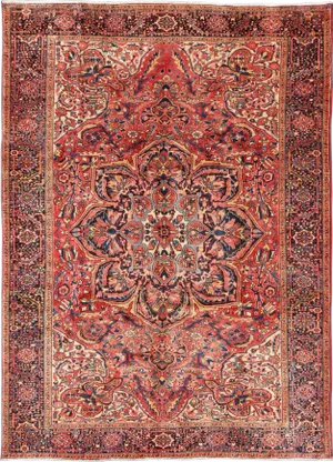 Keivan Woven Arts,RM-M17420, Heriz With Medallion Design in Red Tones Rug- 10′2″ × 14′