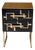 Wooden Bedside Tables in Black Glass with Brass Inlay from Justfurnituress SRL, Set of 2 For Sale