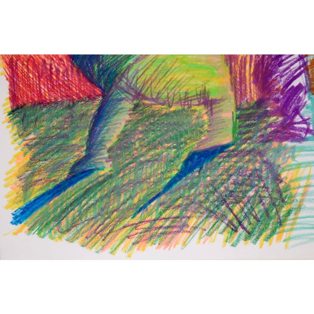 2000 - 2009 Abstracted Woman in Shadows in Pastel on Paper For Sale - Image 5 of 6