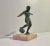 1940s Art Deco Style Soccer or Football Player in Bronzed Metal and Marble, 1940s For Sale - Image 5 of 9