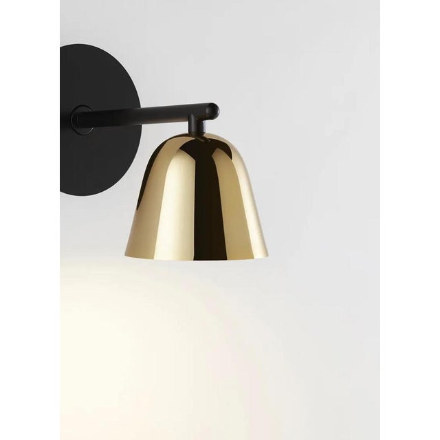Lighto a Black Matte-Golden Glossy Cup Wall Lamp by Jaime Hayon for Parachilna For Sale - Image 3 of 11