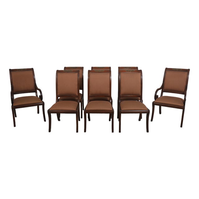 Set of 8 Henredon Mahogany Regency Dining Chairs For Sale