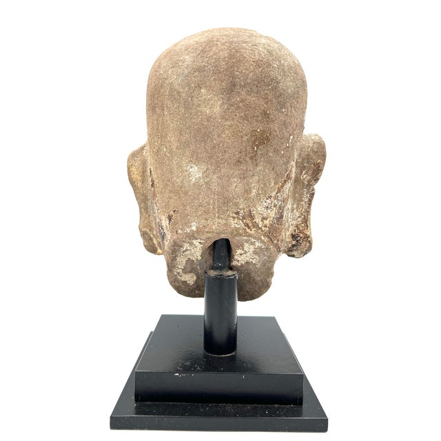Gray Antique Head of Lohan Chinese, Song Dynasty For Sale - Image 8 of 8