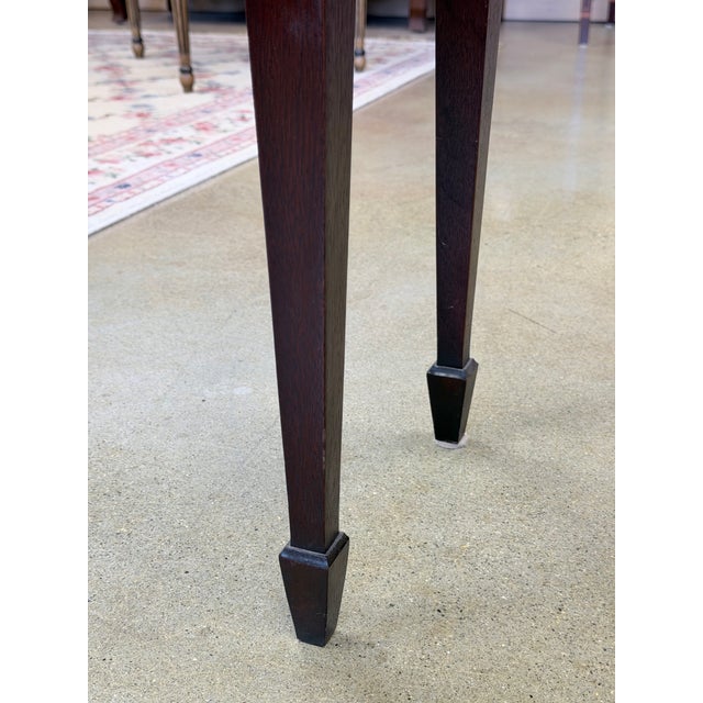 Late 20th Century Hekman Inlaid Mahogany Flatware Storage Chest on Stand For Sale - Image 9 of 11