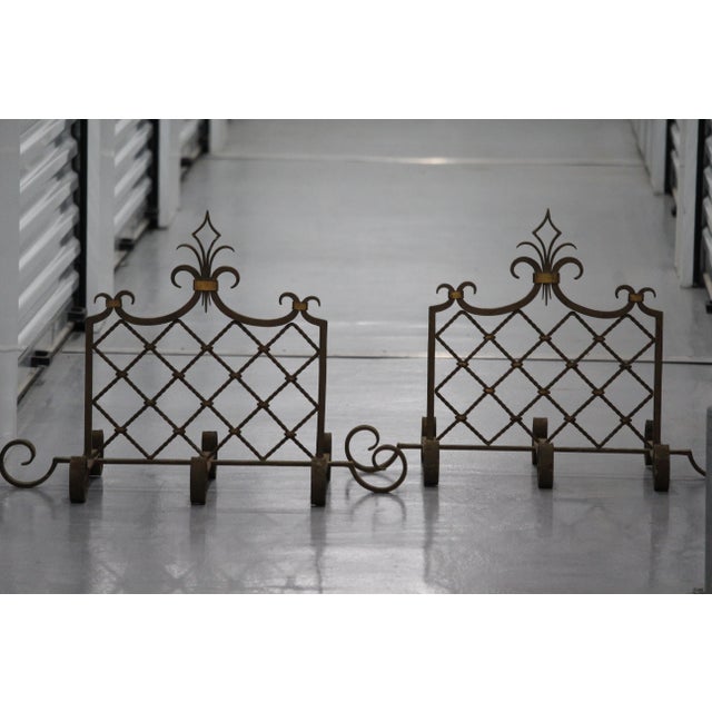 Royal Lily Wrought Iron Grids, Set of 2 For Sale - Image 11 of 18
