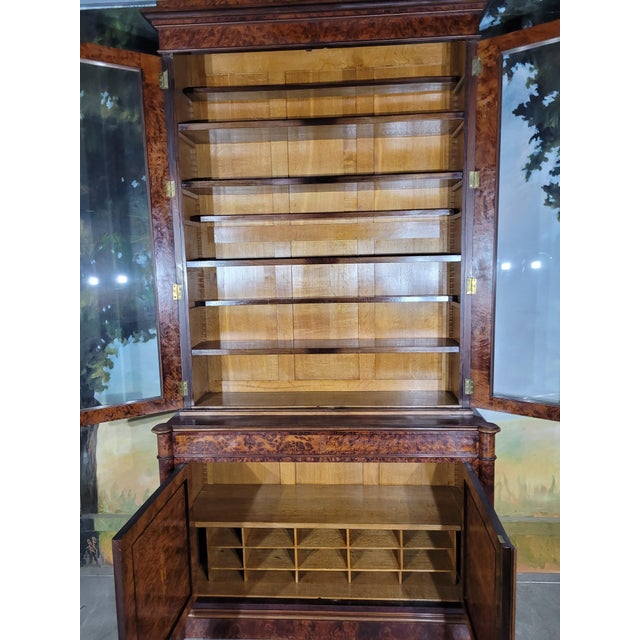 Wood Large Antique Bookcase in Wood, 1800s For Sale - Image 7 of 13