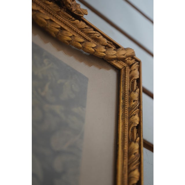 Pair Stunning Vintage French Royalty Framed Colored Engravings For Sale - Image 10 of 15