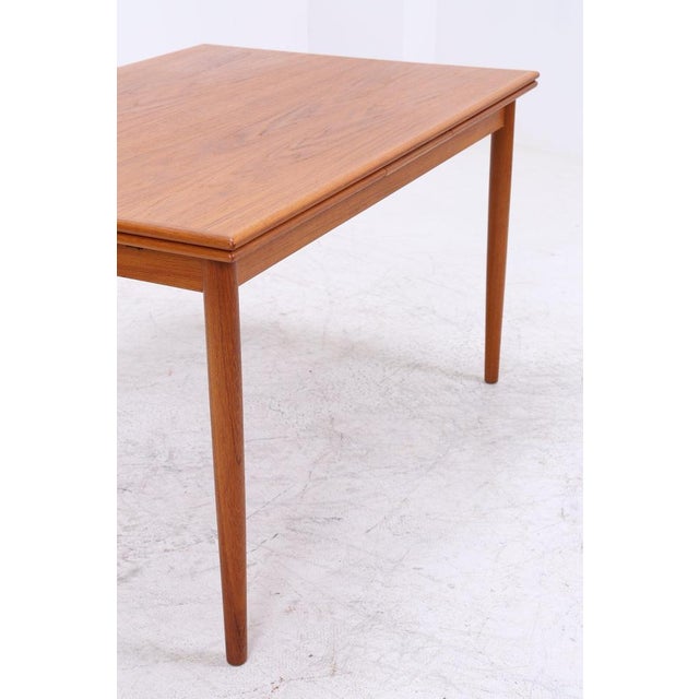 Vintage Danish Extendable Dining Table in Teak For Sale - Image 11 of 14