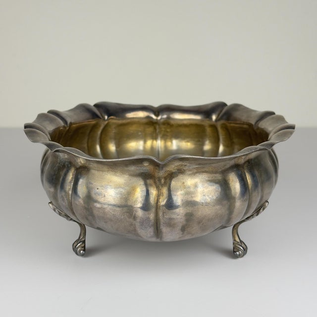 Silver Vintage Silver-Plated Bread Basket, Italy, 1950s For Sale - Image 8 of 16