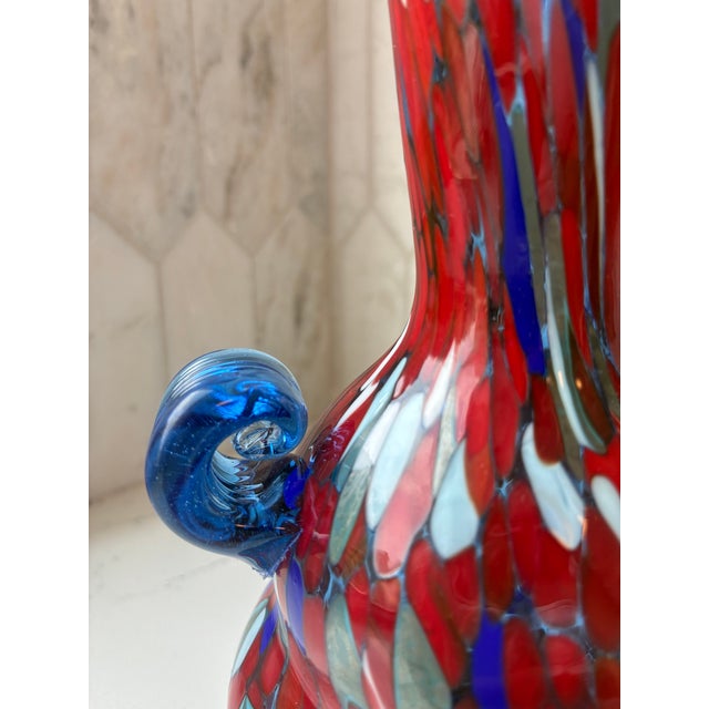 Mid 20th Century Stunning, Authentic Mid-Century Murano Glass Patchwork Millefiori Vase, Toric Fratelli Toso Furnace (Murano, Italy). . For Sale - Image 5 of 6
