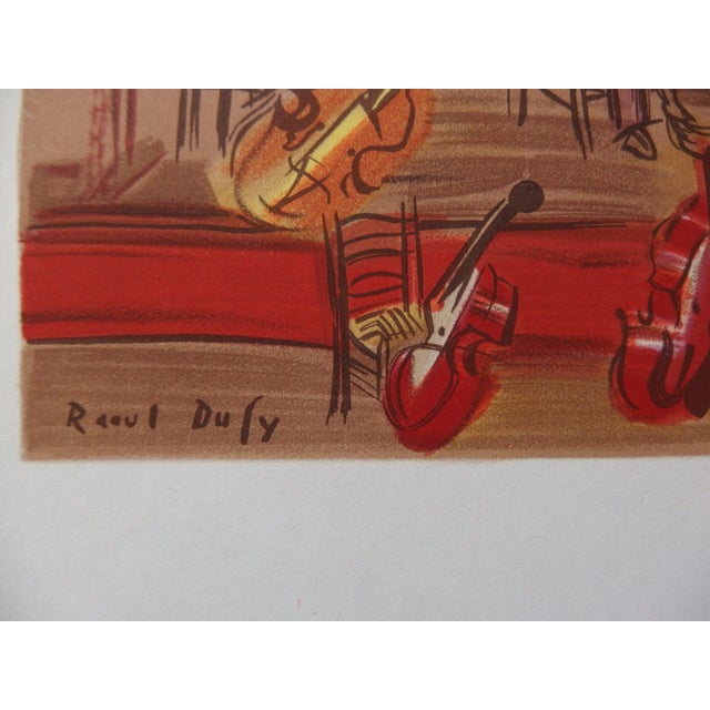 Modern Raoul Dufy, Orchestre, l'entracte, Lithograph For Sale - Image 3 of 4