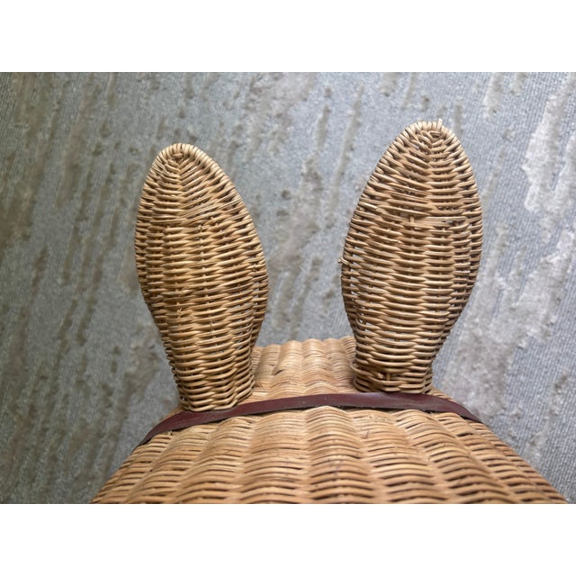 Tan Equestrian Chic Wicker Horse Head For Sale - Image 8 of 8