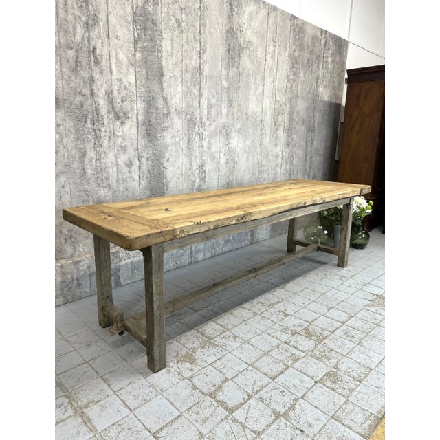 Rustic Refectory Dining Table in Oak, 1930s For Sale - Image 9 of 14