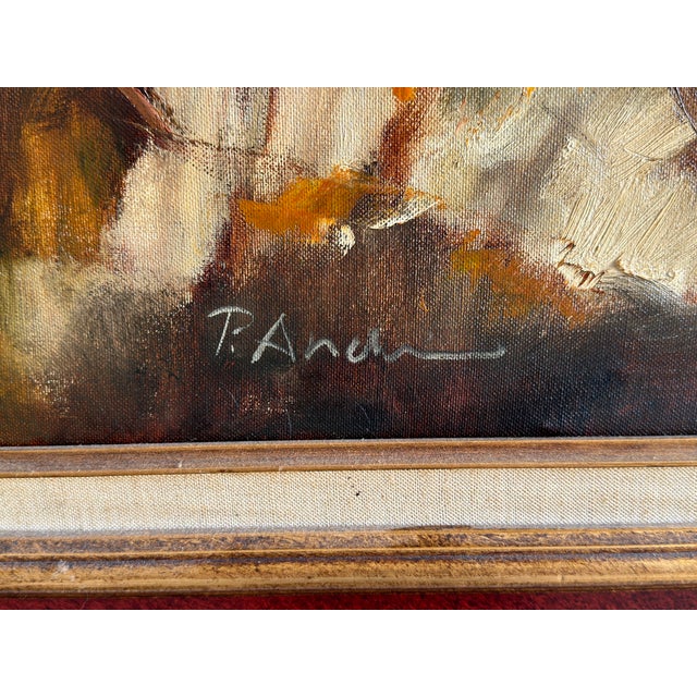Poul Anders, Autumn River Landscape, 1960s, Oil on Canvas, Framed For Sale - Image 6 of 11