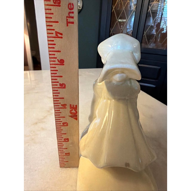 Ceramic Cowan Art Pottery Bookend Sunbonnet Girl (1) Buttery Smooth Ivory Glaze 1929 For Sale - Image 7 of 7