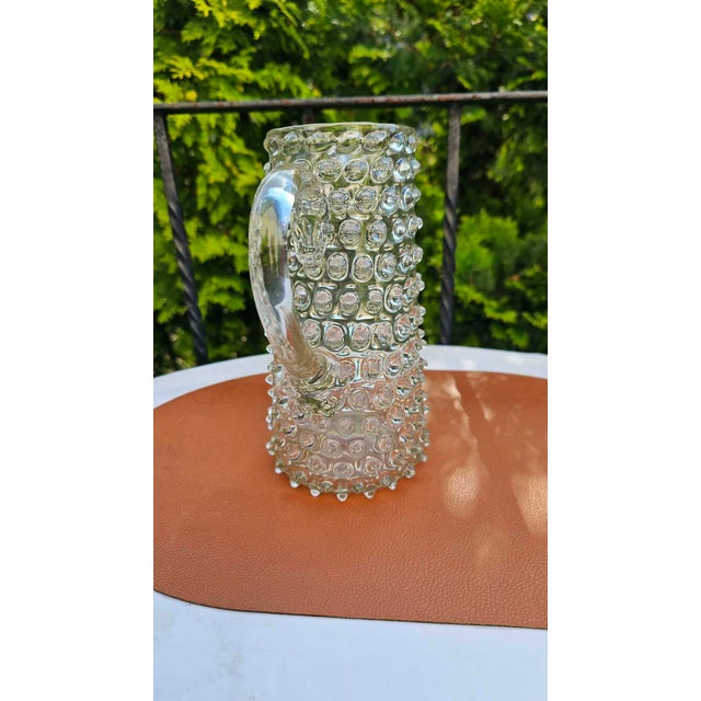 19th Century Glass Pitcher with White For Sale - Image 4 of 7