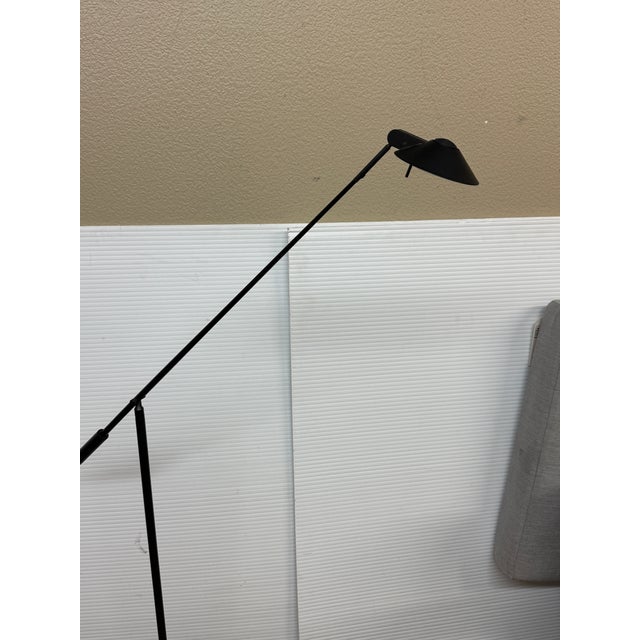 Metal Robert Sonneman for Kovacs Feather Floor Lamp, Black For Sale - Image 7 of 12