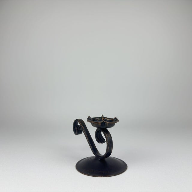 Cadence Candlestick | Handcrafted Curved Metal Candle Holder for Artistic Decor For Sale - Image 4 of 7