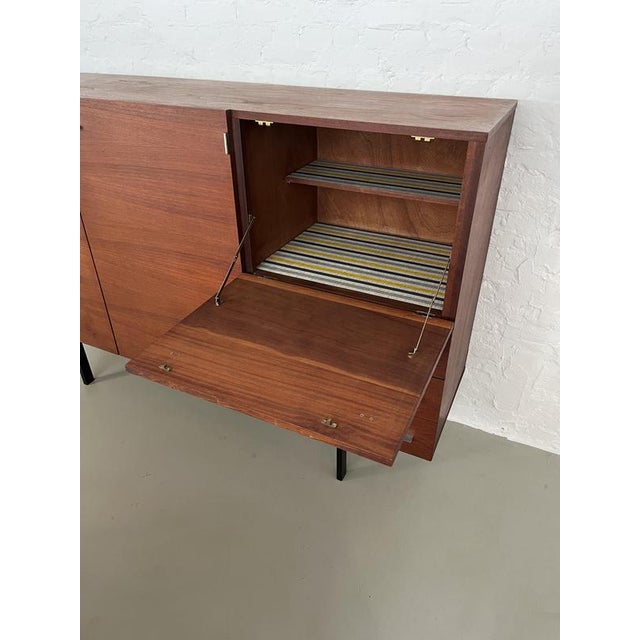 Metal Teak Highboard by Pierre Guariche for Meurop, 1961 For Sale - Image 7 of 16