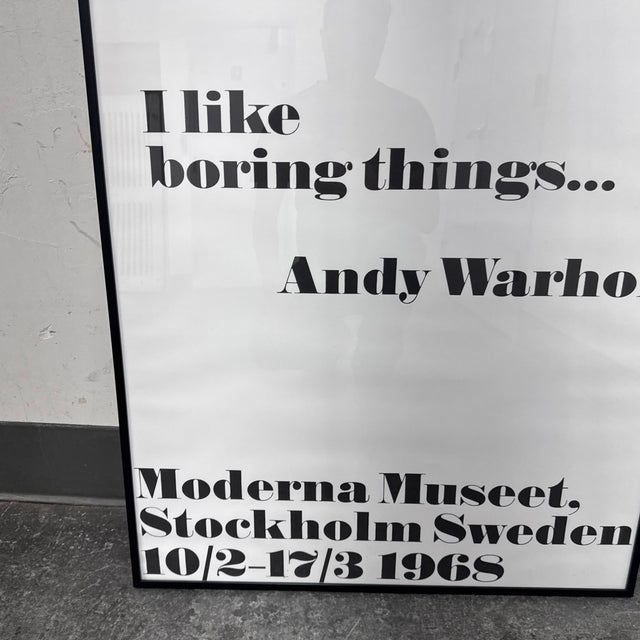 Andy Warhol “I Like Boring Things” Exhibition Poster Print, Framed For Sale In San Francisco - Image 6 of 12