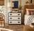 Campaign Blue & White Campaign Chest of Drawers With Brass Hardware, 1970s For Sale - Image 3 of 17