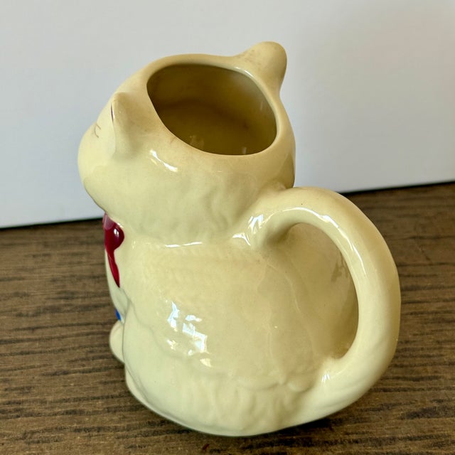 1950s Mid-Century Modern Shawnee Pottery Puss 'N Boots Creamer Mini Pitcher For Sale - Image 4 of 9