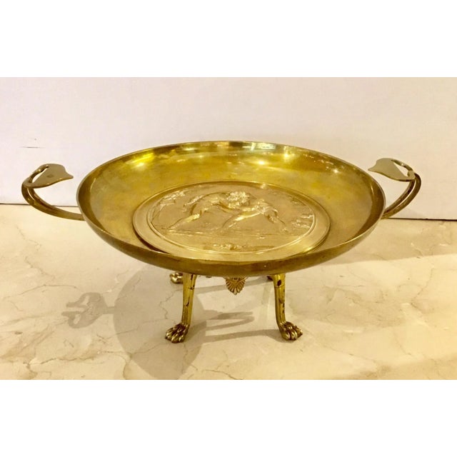 Late 19th Century Italian Grand Tour Brass Tazza Depicting the Grappalers For Sale - Image 5 of 5