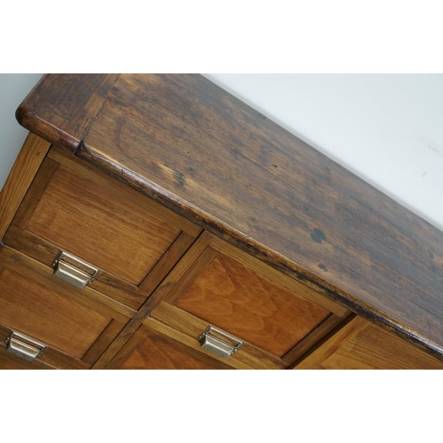 Large Mid-Century French Pine and Oak Apothecary Cabinet, 1950s For Sale - Image 16 of 18