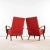 Armchair in Tomato Geometric Check Bouclé Fabric Arrmchair with Sprung Seat by Jaroslav Šmídek, 1950s For Sale - Image 6 of 10