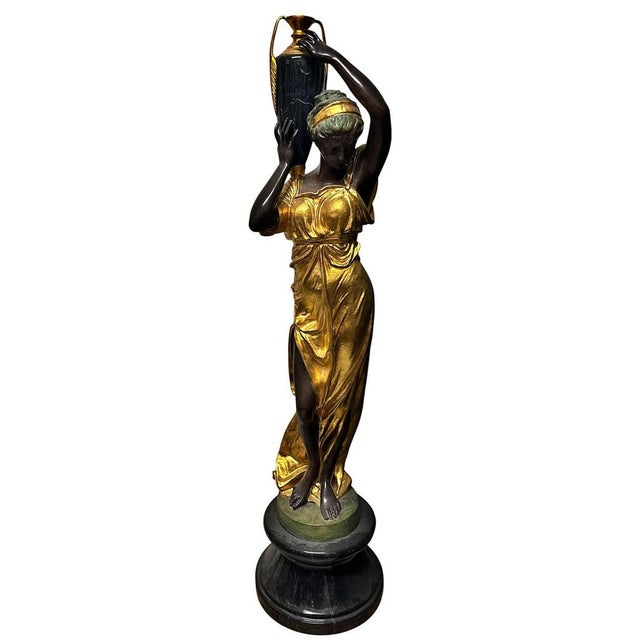 Bronze and Marble Sculptures, Set of 2 For Sale - Image 5 of 7