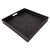 Boho Chic Artifacts Rattan Square Serving Tray with Cutout Handles in Black, Small For Sale - Image 3 of 3
