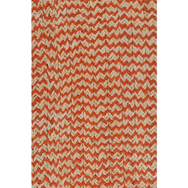Contemporary Rug & Kilim’s Modern Abaca Rug in Orange and Beige Tones For Sale - Image 3 of 7