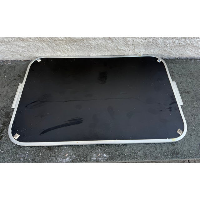 Kaymet Kaymet Ribbed Tray Art Deco Style Anodized Aluminum Laminate 23” For Sale - Image 4 of 6