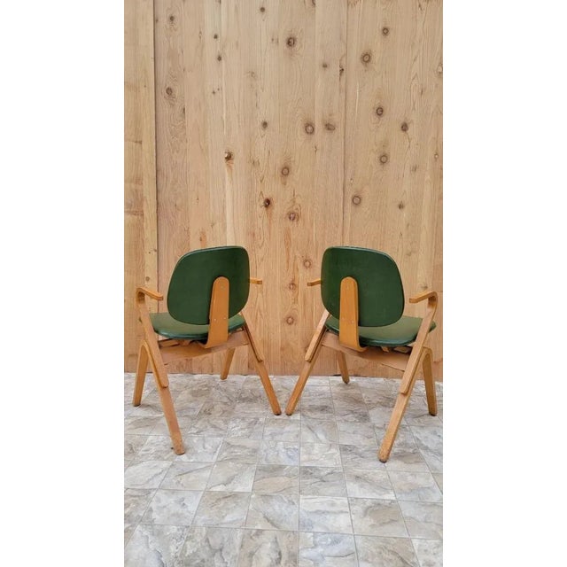 Mid Century Modern Plywood Dining Chairs by Joe Atkinson for Thonet for Reupholstery - Set of 4 For Sale In Chicago - Image 6 of 9