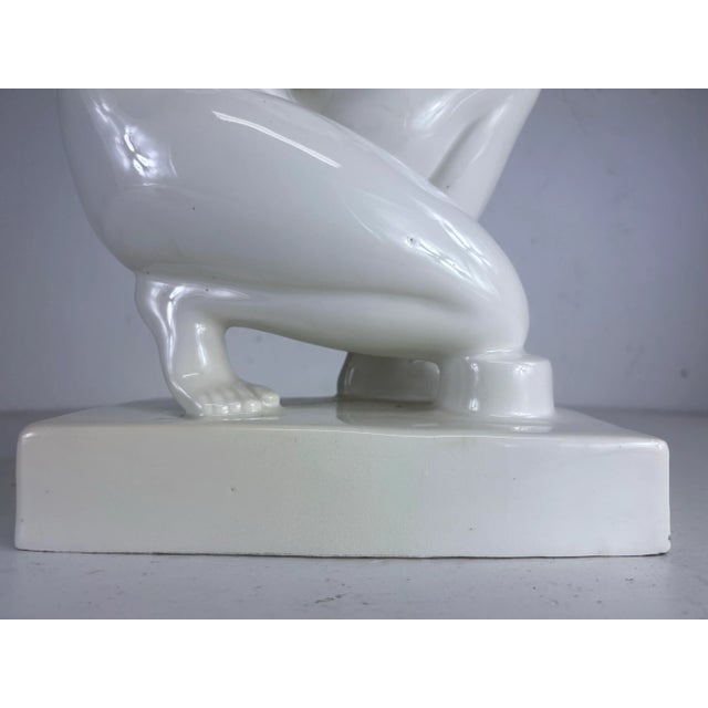 Vintage Oversized Blanc De Chin Deco Inspired Figural Sculpture For Sale In Philadelphia - Image 6 of 9
