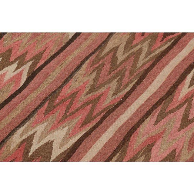 Vintage Shahsavan Zanjan Persian Kilim Runner With Chevrons - Rug & Kilim For Sale In New York - Image 6 of 7