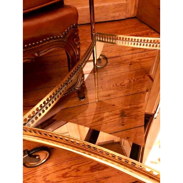 Hollywood Regency Bar Cart in Brass, 1950s For Sale - Image 14 of 15