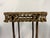 Brown Antique French Napoleon III Bamboo Tabouret, Tasseled Top, PLM Rail Label For Sale - Image 8 of 15