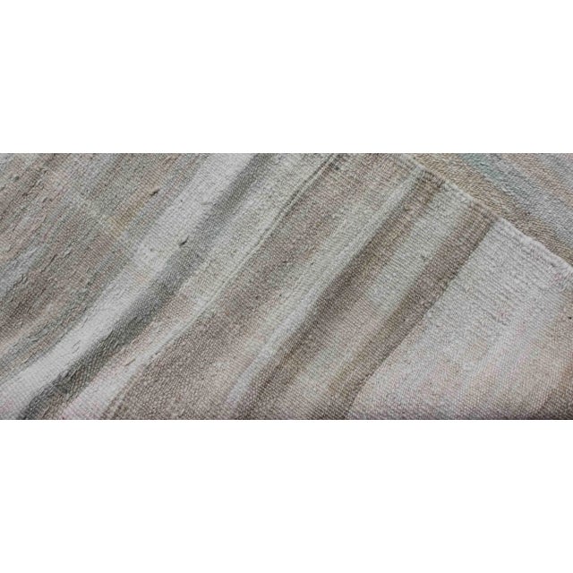 Vintage Turkish Kilim Runner With Stripes and Modern Design in Muted Colors 2'4 X 10'0 For Sale - Image 10 of 10
