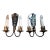 Venetian Art Deco Etched Mirrored Wall Sconces - a Pair For Sale