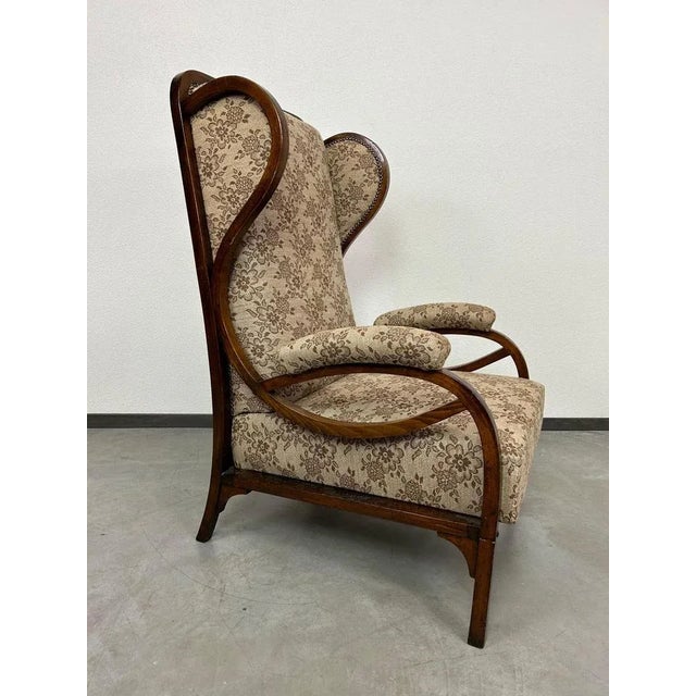 Art Nouveau Wingchair from Thonet, 1890s For Sale - Image 3 of 11